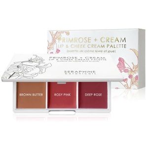 New Seraphine Botanicals Primrose + Cream - Lip & Cheek Cream Palette NIB